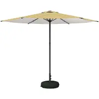 Syfax Parasol de jardin avec base 300 x 300 cm Polyester