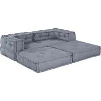 vidaXL Ensemble de canapés modulaires , 2 pièces, gris, 140 x 70 x 56 cm, tissu