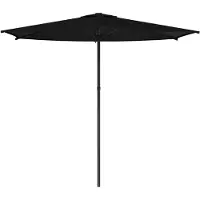 Syfax Parasol de jardin 270 x 270 cm Polyester Rectangulaire Noir