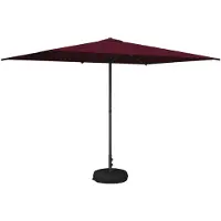 vidaXL Parasol de jardin avec pied, 200 x 300 cm, polyester, rectangulaire