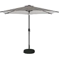 vidaXL Parasol de jardin avec lumières LED et socle, 300 x 300 cm