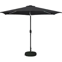 vidaXL Parasol de jardin avec lumières LED et socle, 300 x 300 cm