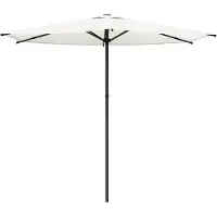 Syfax Parasol de jardin 270 x 270 cm Polyester Rectangulaire Crème