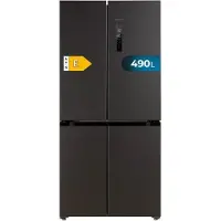 Cecotec Réfrigérateur Américain 4 Portes Dark de 490 L CoolMarket 4D 490 Dark E. 183 cm Hauteur, 91 cm Largeur, Faible