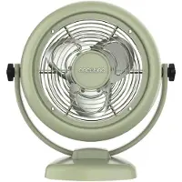 Cecotec - Ventilateur de Table EnergySilence 800 RetroDesk Green - 20 W, Diamètre 25 cm, 3 pales, 2 Vitesses, Design Soigné