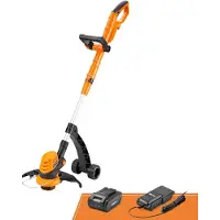 Lawnmaster Coupe-bordures sans fil 24 V, 2,0 Ah, avec batterie et chargeur, largeur de coupe de 25 cm, pour les grandes surfaces, coupe-bordures et coupe-bordures 2-en-1