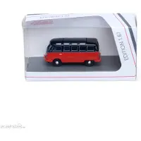 Schuco 1:87 VW T1 Samba Rouge/Noir