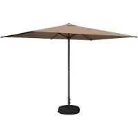 Syfax Parasol de jardin 200 x 300 cm Polyester Rectangulaire Taupe