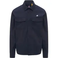 K-way pour homme. K5138MW Chemise Umbert Stretch 2Layers navy (L), Bleu, Casuel, Polyester