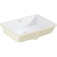 GROHE Cube céramique lavabo encastré sous plan 49x37cm Avec trop-plein Pureguard blanc 3948000H