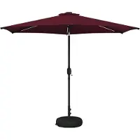 vidaXL Parasol de jardin avec lumières LED et socle, 300 x 300 cm