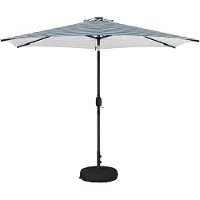 vidaXL Parasol de jardin avec lumières LED et socle, 300 x 300 cm
