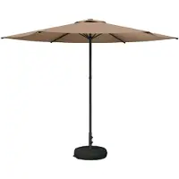 Syfax Parasol de jardin 300 x 300 cm Polyester Rectangulaire Taupe