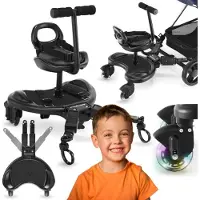 Moby-System Poussette marche avec siège MR BUGGY - roues LED