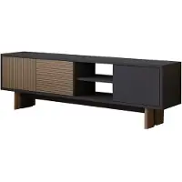 Hannah Home Meuble TV en bois "Ravello" - 150 x 30 x 45 cm - Marron