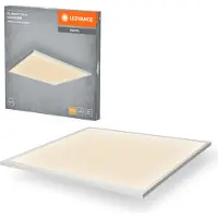 Ledvance Planon Plus plafonnier en blanc avec technologie LED avancée, 36 W, forme carrée (600 x 600 mm), couleur de lumière blanc chaud à 3000 K, boîtier en aluminium, diffuseur PMMA mat
