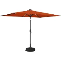 vidaXL Parasol de jardin avec lumières LED et socle, 200 x 300 cm