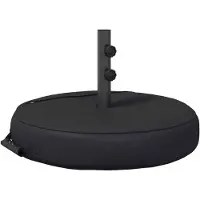 vidaXL Pied de parasol 50 x 50 cm en acier noir