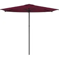 Syfax Parasol de jardin 270 x 270 cm Polyester Rectangulaire Bordeaux