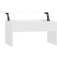 vidaXL Table basse blanc brillant 80 x 50,5 x 41,5 cm, aggloméré