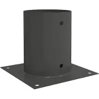vidaXL , ancrage de sol rond, lot de 12, anthracite, 18 x 18 x 15 cm, métal