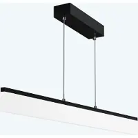 Doporro Suspension Luminaire Plafonnier Lustre Chambre Salon Réglable Éclairage Intérieur Mémoire Intelligente Lampe de Nuit LED Noir Mat Télécommande 90.5×1.8×130CM 20W Alivetta3303