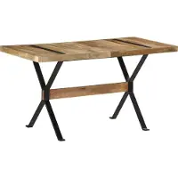 Prolenta Maison Exclusive - Table à manger 140 x 70 x 76 cm en bois de manguier brut