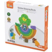Vigatoys Viga Puzzle arc-en-ciel en bois blocs créatifs Montessori