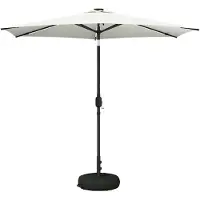 vidaXL Parasol de jardin avec lumières LED et socle, 270 x 270 cm