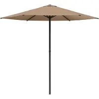 vidaXL Parasol de jardin 230 x 230 cm en polyester, carré, taupe