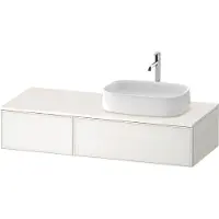 Duravit Zencha Meuble sous-lavabo avec console, 1300x550mm, 2 tiroirs, 1 découpe à droite, ZE4817064840000