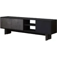 Hannah Home Meuble TV en bois "Ravello" - 150 x 30 x 45 cm - Gris anthracite