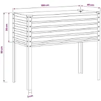 vidaXL Cache-pot de jardin Marron Clair 100,5 x 40,5 x 90 cm