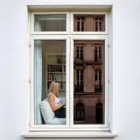 DIMEXACT - Film miroir sans tain repositionnable pour grand vitrage - Bronze - 120 cm x 1.5 m - en Rouleau