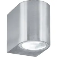 Searchlight Applique LED d'extérieur, argent satiné, aluminium, verre