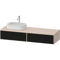 Duravit Zencha Meuble sous-lavabo avec console, 1600x550mm, 2 tiroirs, 1 découpe à gauche, ZE4814, ZE4814L63830000