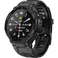 Ele eleoption Smart Watch Outdoor Montre de sport étanche 1,28'' Plusieurs modes de sport pour Android iPhones Noir