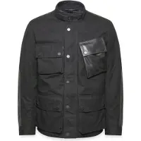 Belstaff Trackmaster Veste Cirée Noire Imperméable Taille M