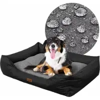 Stanislaw Jurga Lit pour chien "Puffy" - Imperméable & Coussin amovible - 90x75 cm - Tissu Oxford robuste | PillowPrim