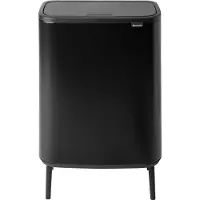 Brabantia Poubelle Bo Touch Bin Hi 2 x 30 L Noir