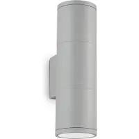Ideal Lux Applique murale grise GUN 2 ampoules en aluminium