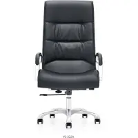 AEA Fauteuil en similicuir noir, style moderne et élégant