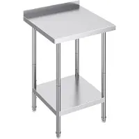 StarTech.com Table de travail de cuisine / table de préparation - Table de travail à 2 niveaux - 61 × 61 × 90 cm - Piètement métallique - À monter soi-même - Pour la restauration et l'hôtellerie - Vert militaire