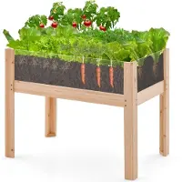 Northix Potager surélevé avec drainage et panneaux transparents, 50 L