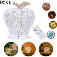 Ele eleoption 2 en 1 Lampe de table Touch Night Light Lampe UV désinfectante avec télécommande pour chambre à coucher salon bureau - Blanc