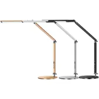 Ele eleoption Lampe de bureau LED à intensité variable Lampe de bureau pliable à bras oscillant en métal avec 3 niveaux d'éclairage - Argenté