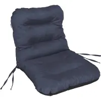 Hobbygarden coussin de chaise de jardin - 96×48 cm - siège & dossier rembourré, 7 cm d'épaisseur, tissu Oxford, résistant aux intempéries & confortable, couleur BLEU FONCÉ