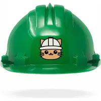 Tams Casque pour enfants - Vert chat à fermeture rotative