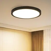 OEM Miroir de salle de bains avec éclairage général intégré, couleur noire.