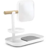 Markenlos Boîte de rangement pour produits cosmétiques, blanche-2